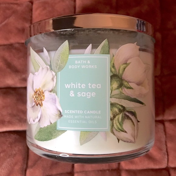 Bath & Body Works Bath & Body White Tea And Sage 3 Wick Candle Bath
